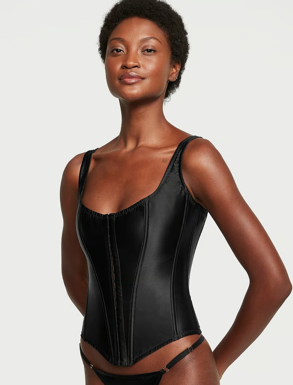 Victoria Secret Very Sexy Black Archive Satin Corset
